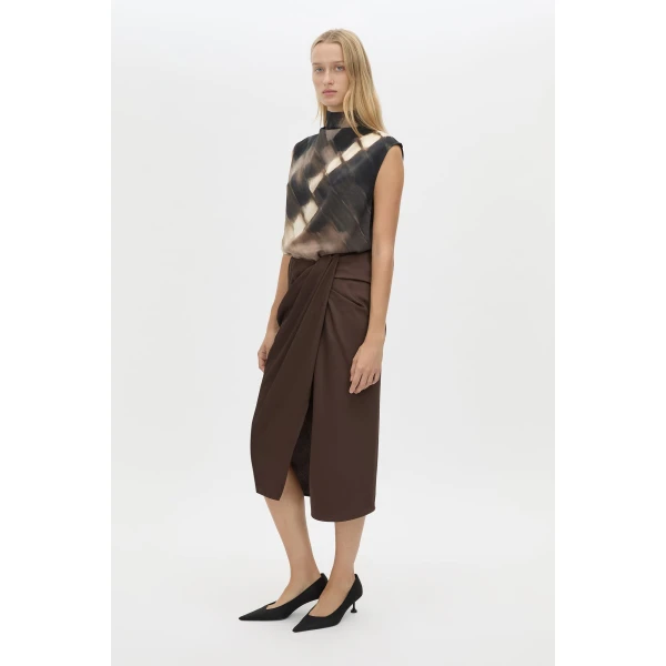 Camilla and Marc Elowyn Wrap Midi Skirt - Skirts - Luxury Ready-to-Wear at Luxury Shoes 