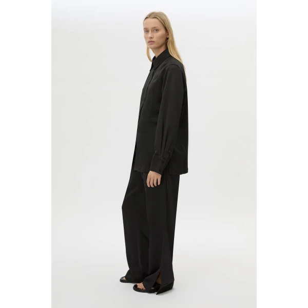 Camilla and Marc Ground Satin Long Sleeve Shirt - Tops - Luxury Ready-to-Wear at Luxury Shoes 