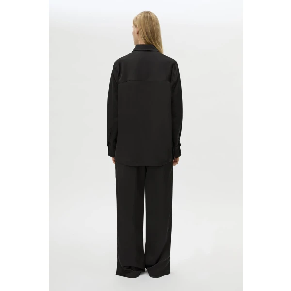 Camilla and Marc Ground Satin Long Sleeve Shirt - Tops - Luxury Ready-to-Wear at Luxury Shoes 
