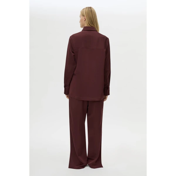 Camilla and Marc Ground Satin Long Sleeve Shirt - Tops - Luxury Ready-to-Wear at Luxury Shoes 