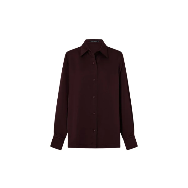 Camilla and Marc Ground Satin Long Sleeve Shirt - Tops - Luxury Ready-to-Wear at Luxury Shoes 
