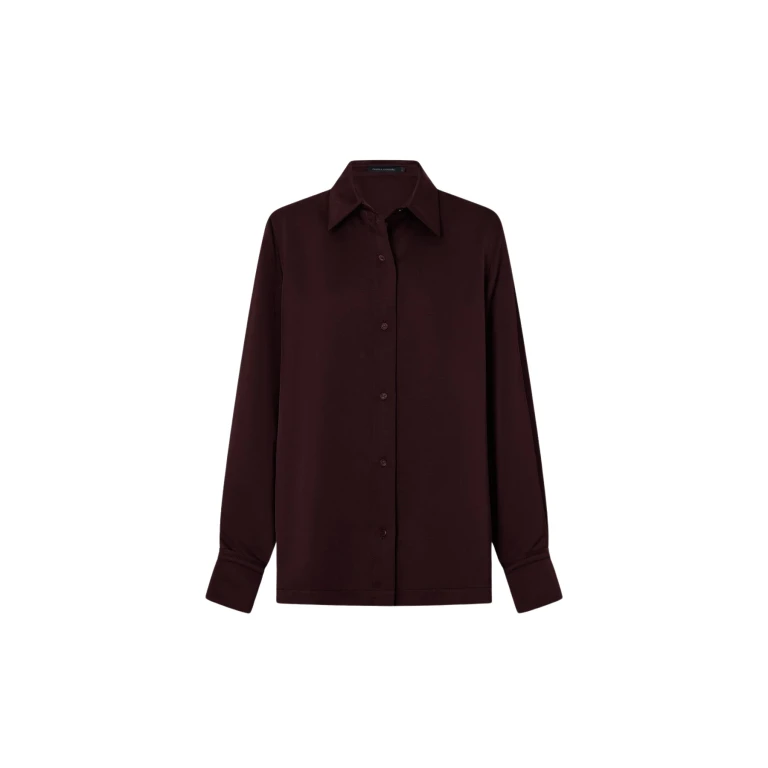 Camilla and Marc Ground Satin Long Sleeve Shirt - Tops - Luxury Ready-to-Wear at Luxury Shoes 