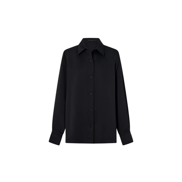 Camilla and Marc Ground Satin Long Sleeve Shirt - Tops - Luxury Ready-to-Wear at Luxury Shoes 