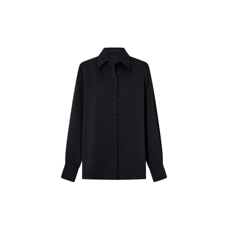 Camilla and Marc Ground Satin Long Sleeve Shirt - Tops - Luxury Ready-to-Wear at Luxury Shoes 