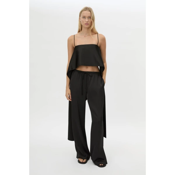 Camilla and Marc Ground Satin Pant - Pants - Luxury Ready-to-Wear at Luxury Shoes 