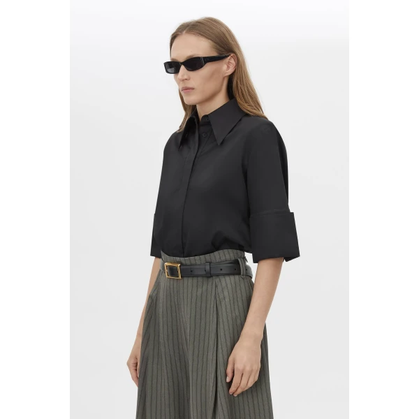 Camilla and Marc Pique Short Sleeve Shirt - Tops - Luxury Ready-to-Wear at Luxury Shoes 