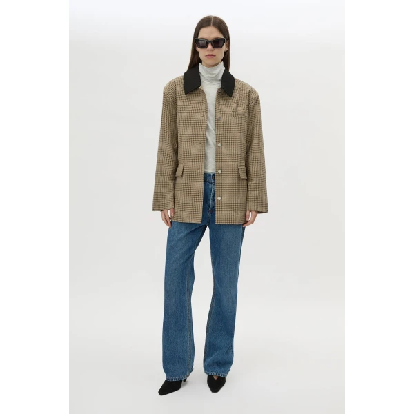 Camilla and Marc Sage Check Jacket - Jackets - Luxury Ready-to-Wear at Luxury Shoes 