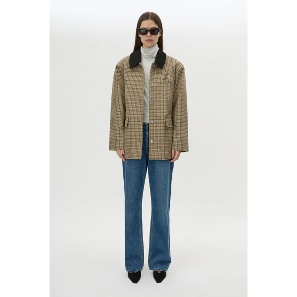 Camilla and Marc Sage Check Jacket - Jackets - Luxury Ready-to-Wear at Luxury Shoes 