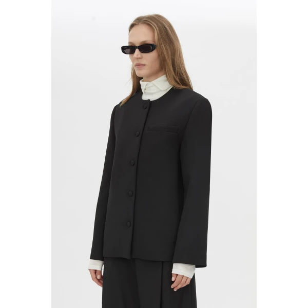 Camilla and Marc San Fitted Collarless Jacket - Jackets - Luxury Ready-to-Wear at Luxury Shoes 