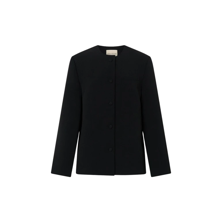 Camilla and Marc San Fitted Collarless Jacket - Jackets - Luxury Ready-to-Wear at Luxury Shoes 
