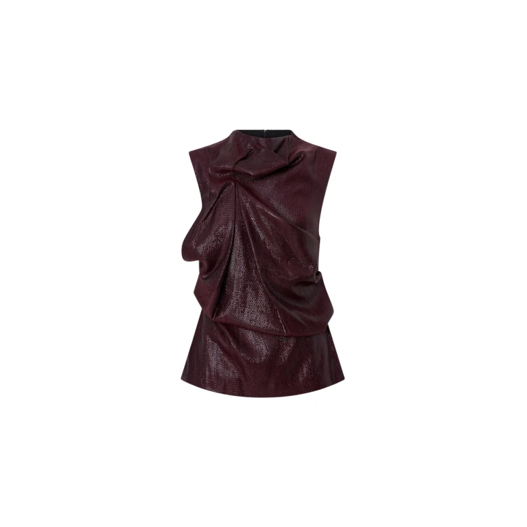 Camilla and Marc Sana Drape Tailored Top - Tops - Luxury Ready-to-Wear at Luxury Shoes 