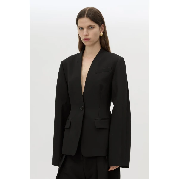 Camilla and Marc Tala Fitted Collarless Blazer - Jackets - Luxury Ready-to-Wear at Luxury Shoes 