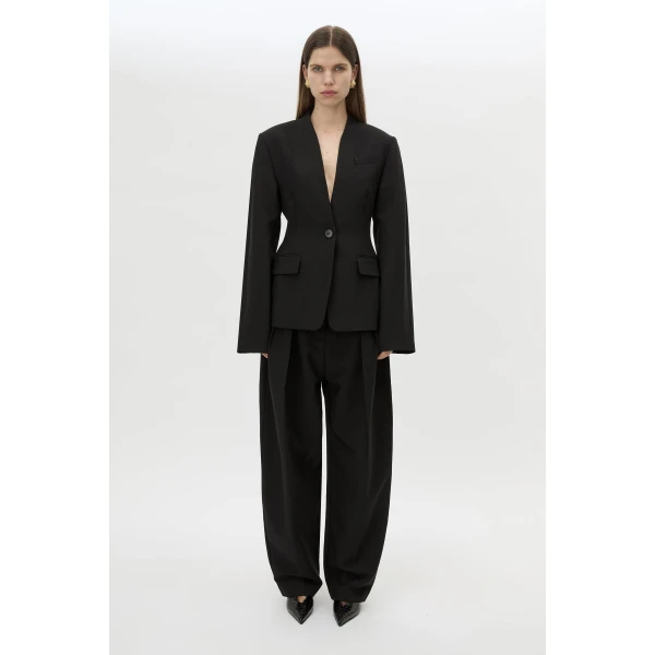 Camilla and Marc Tala Fitted Collarless Blazer - Jackets - Luxury Ready-to-Wear at Luxury Shoes 