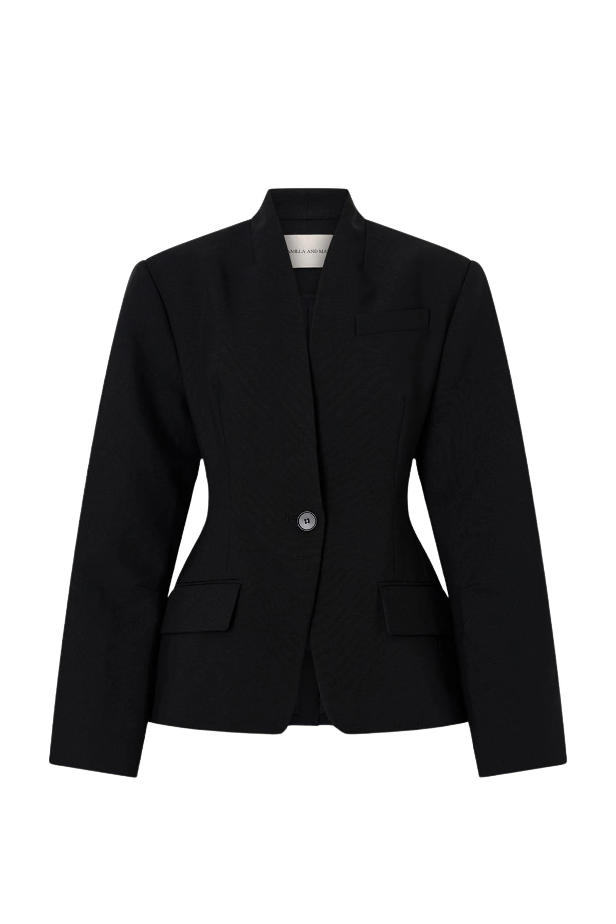 Camilla-and-Marc-Tala-Fitted-Collarless-Blazer-coveti50799_nobg Camilla and Marc Tala Fitted Collarless Blazer - Jackets - Luxury Ready-to-Wear at Luxury Shoes