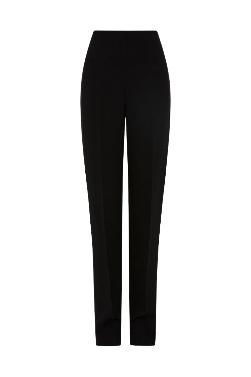 Carla-Zampatti-Black-Crepe-Slim-Classic-Pant77757_nobg Carla Zampatti Pants