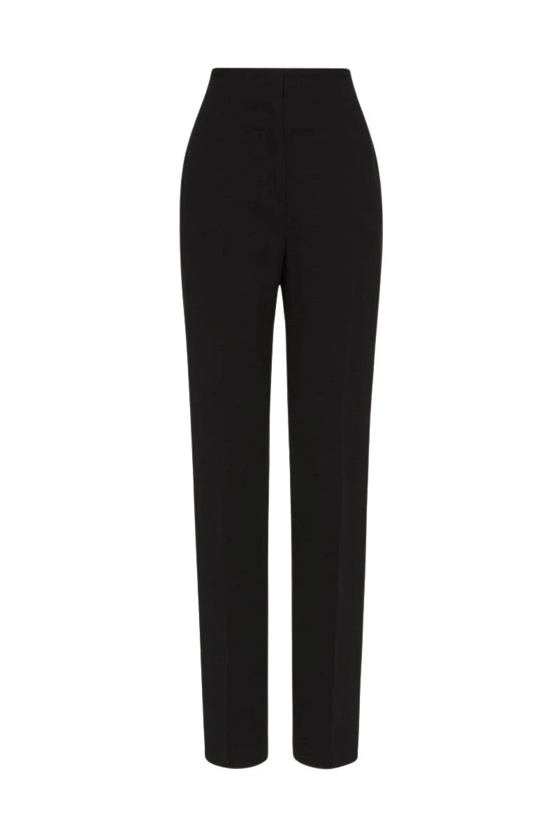 Carla-Zampatti-Black-Crepe-Slim-Fly-Front-Pant42590_nobg Carla Zampatti Pants