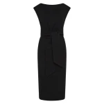 Carla-Zampatti-Black-Crepe-Tie-Front-Dress70056_nobg Carla Zampatti Dresses
