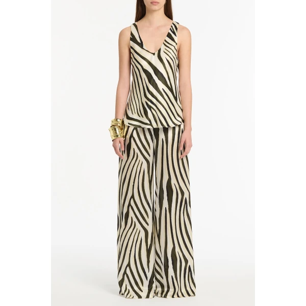 Carla Zampatti Bold Stripe Print Palazzo Pant, view 2