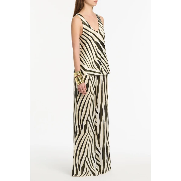 Carla Zampatti Bold Stripe Print Palazzo Pant, view 3