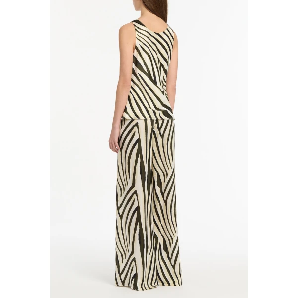 Carla Zampatti Bold Stripe Print Palazzo Pant, view 4