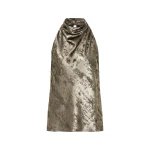 Carla Zampatti Burnished Metallic Halter Top