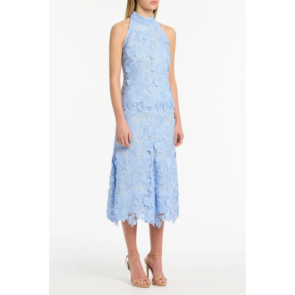 Carla Zampatti Celeste 3D Lace Midi Skirt, view 3