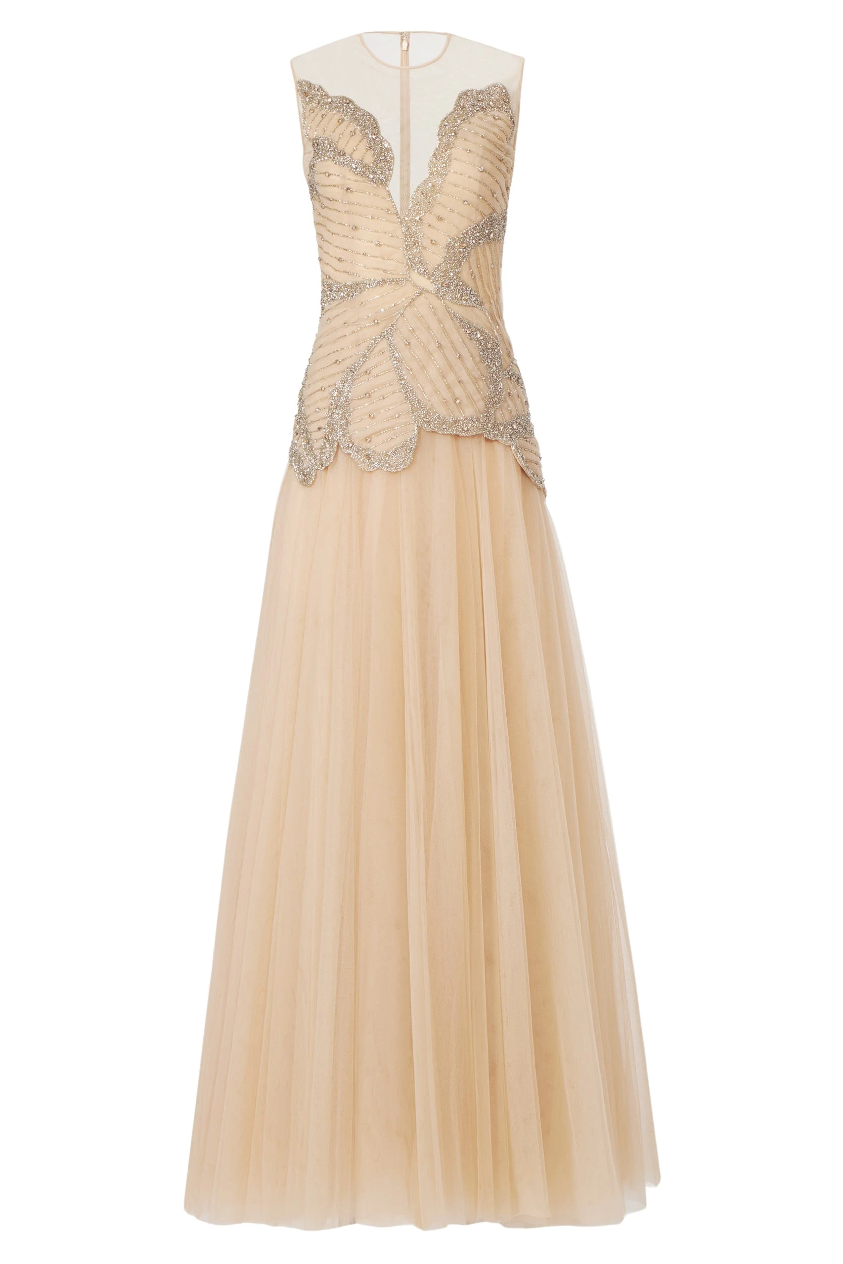 Costarellos Arabella Crystal French Tulle Ball Gown