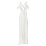 Costarellos-Calina-Lurex-Georgette-Cutout-Gown-Dresses-Coveti35954_nobg Costarellos Dresses - Romantic Greek Lace - Shop at Luxury Shoes