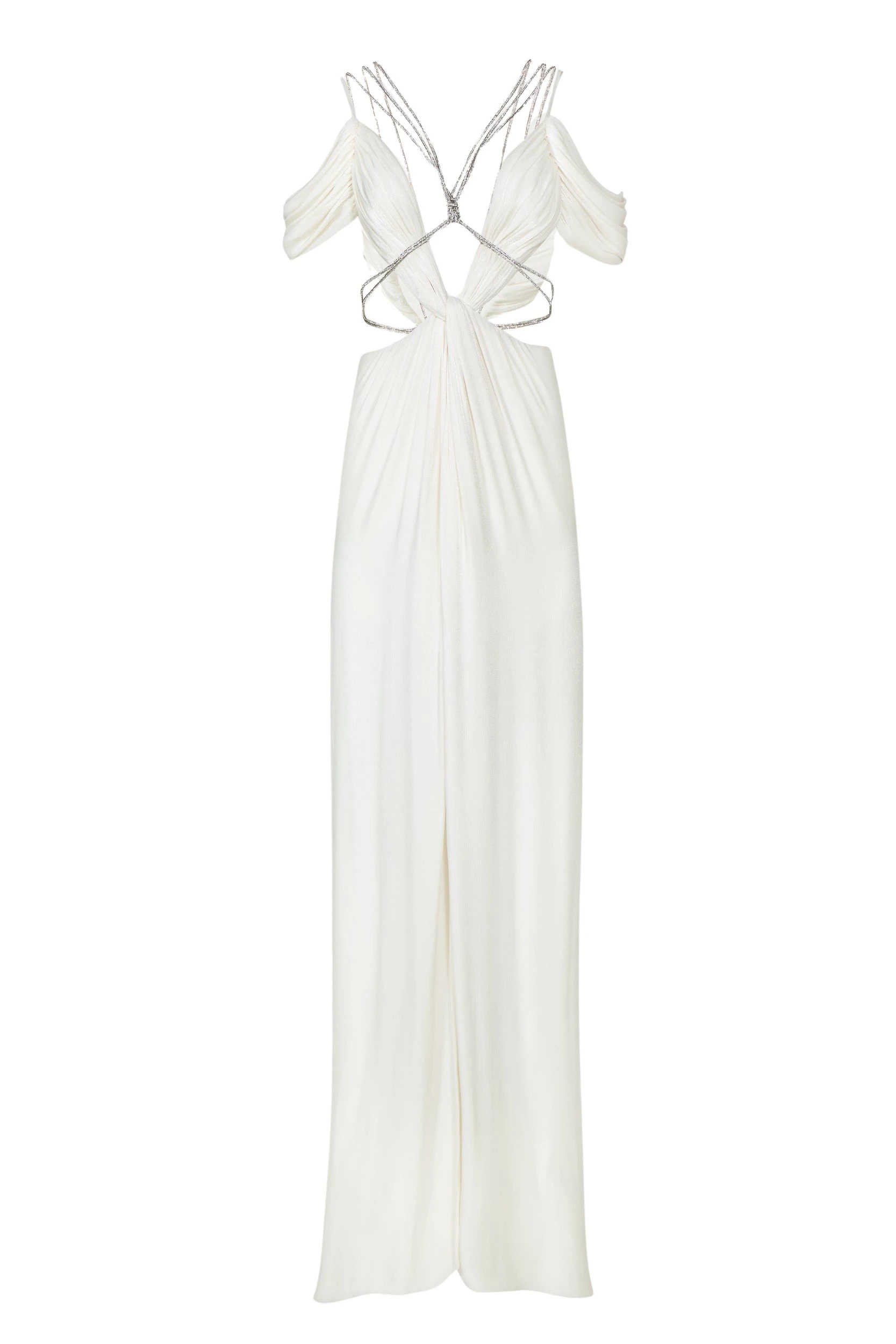 Costarellos-Calina-Lurex-Georgette-Cutout-Gown-Dresses-Coveti35954_nobg Costarellos Dresses - Romantic Greek Lace - Shop at Luxury Shoes