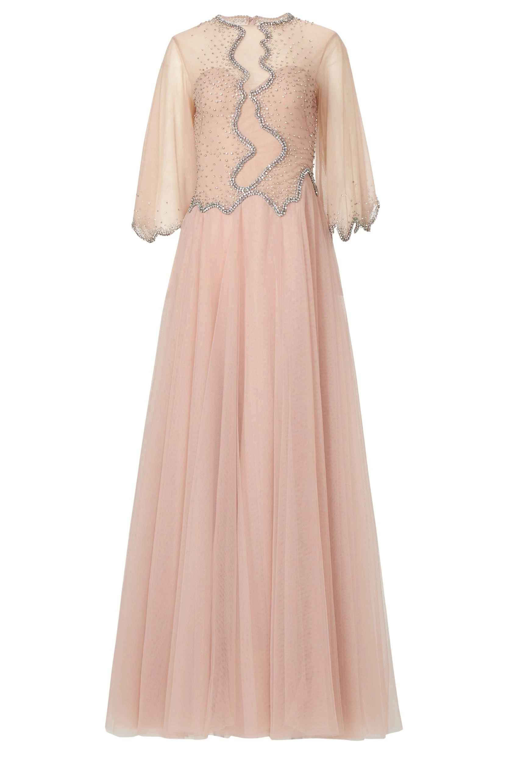 Costarellos-Evanna-French-Tulle-Crystal-Wave-Gown-Dresses-Coveti30780_nobg Costarellos Dresses - Romantic Greek Lace - Shop at Luxury Shoes