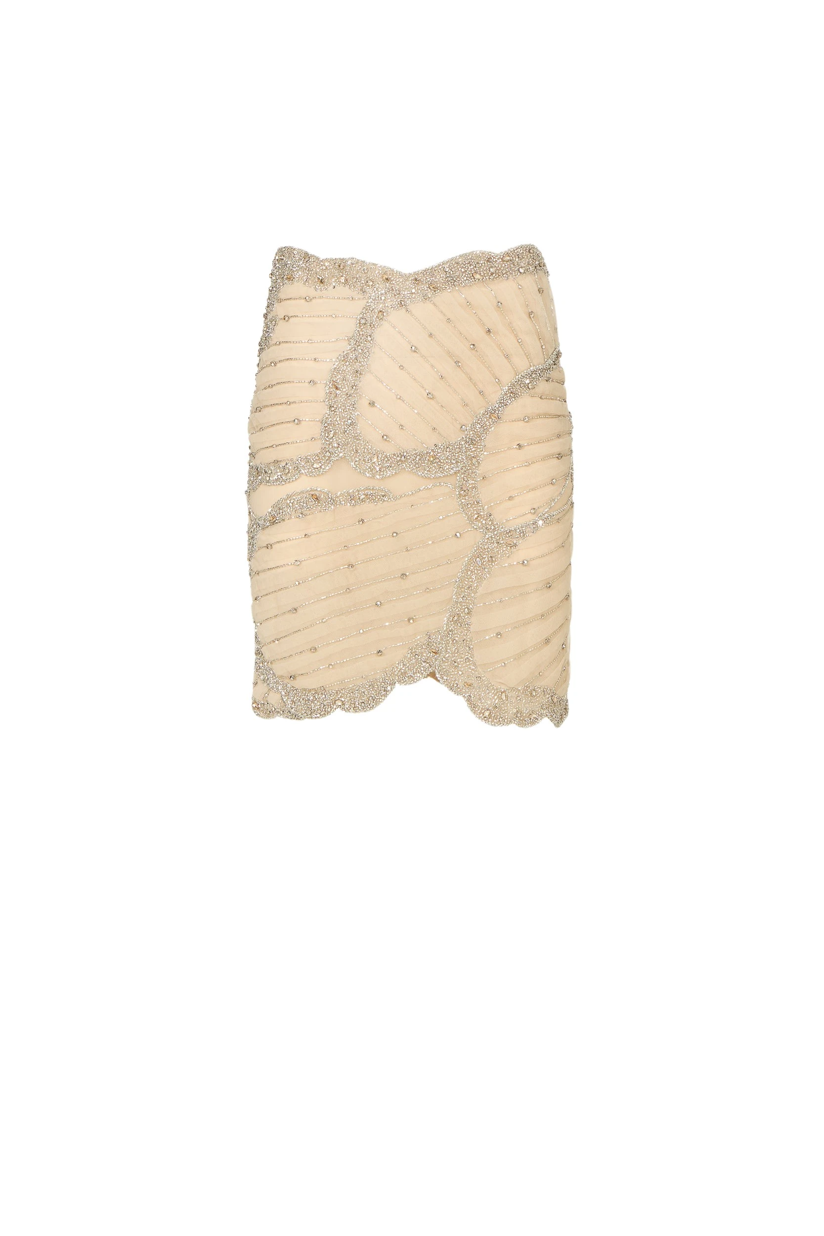 Costarellos-Odine-Crystal-Silk-Georgette-Mini-Skirt-Skirts-Coveti51045_nobg Costarellos Skirts - Romantic Greek Lace - Shop at Luxury Shoes