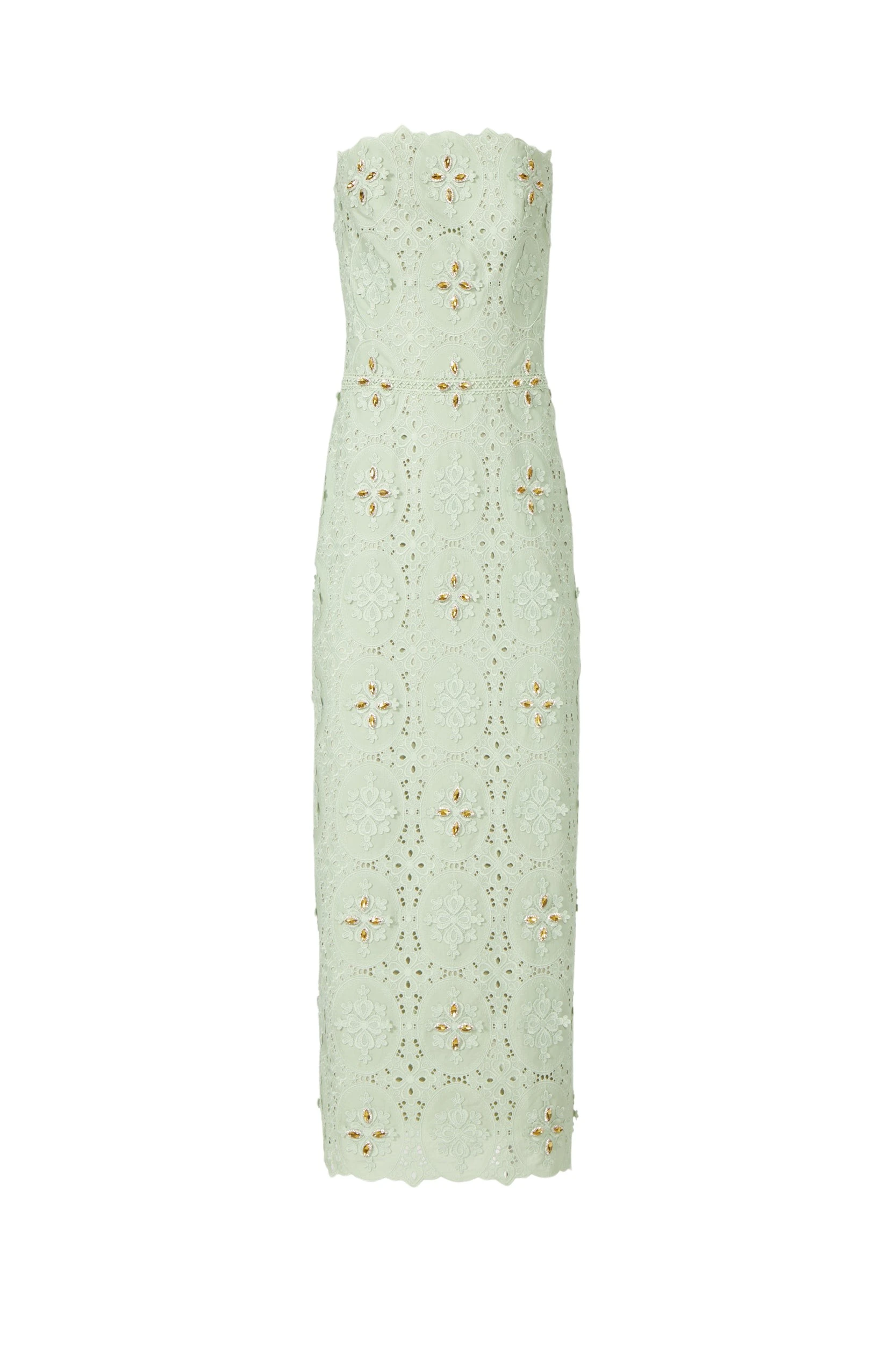 Costarellos Renelle Embroidered Lace Dress