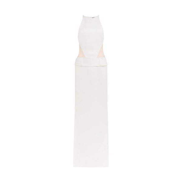 David Koma Belt Detail Halterneck Gown