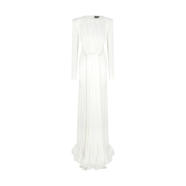 David Koma Draped Gown With Side Cut-Outs