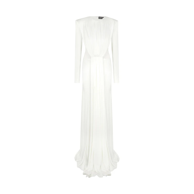David Koma Draped Gown With Side Cut-Outs