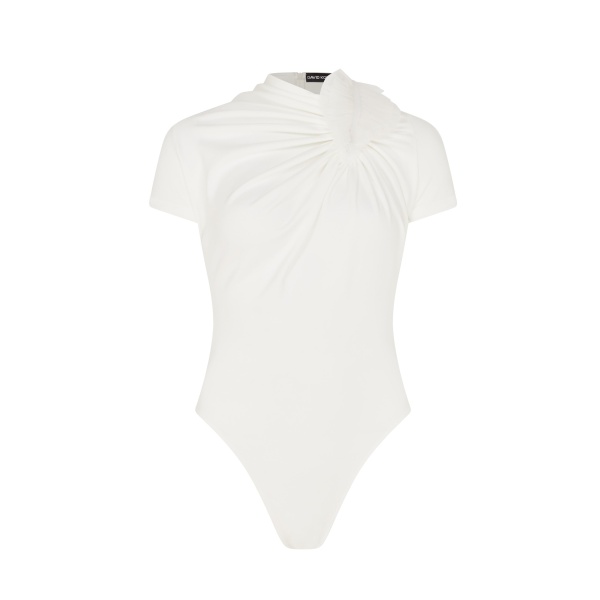David Koma Pleated Leaf Bodysuit