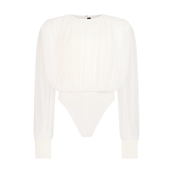 David Koma Ruched Blouse Bodysuit