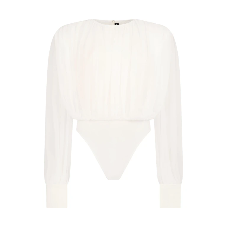 David Koma Ruched Blouse Bodysuit