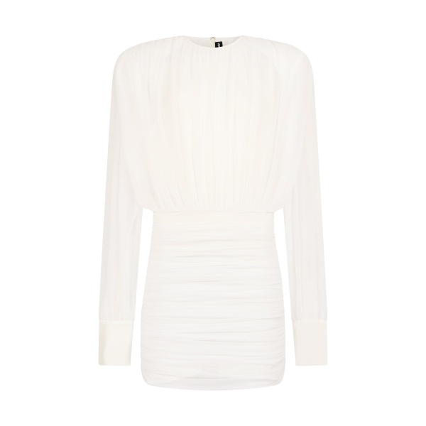 David Koma Ruched Blouse Top Mini Dress