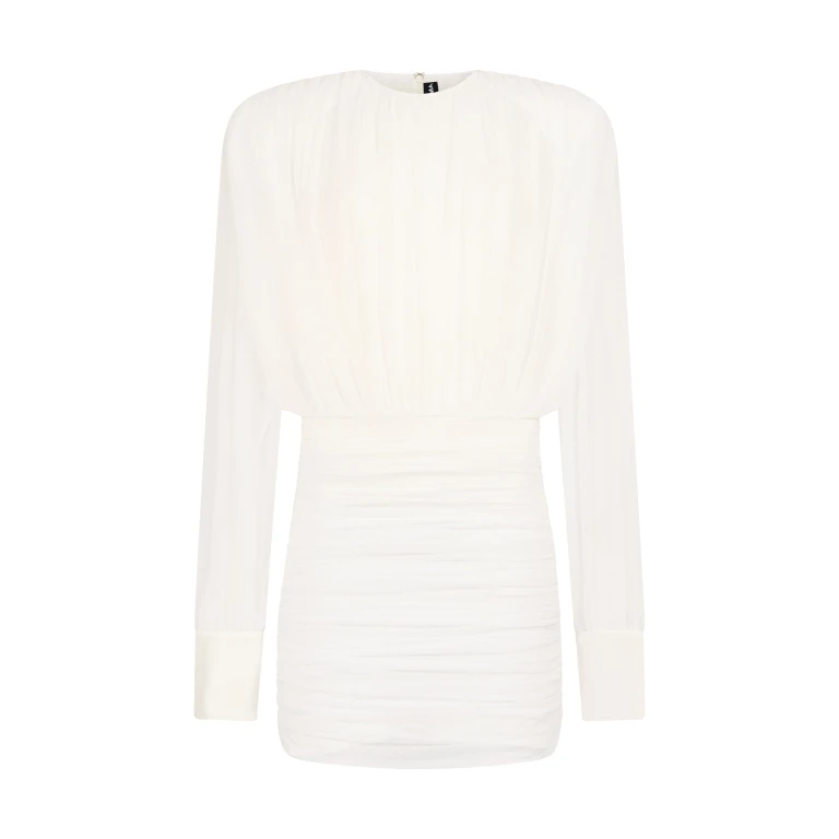 David Koma Ruched Blouse Top Mini Dress