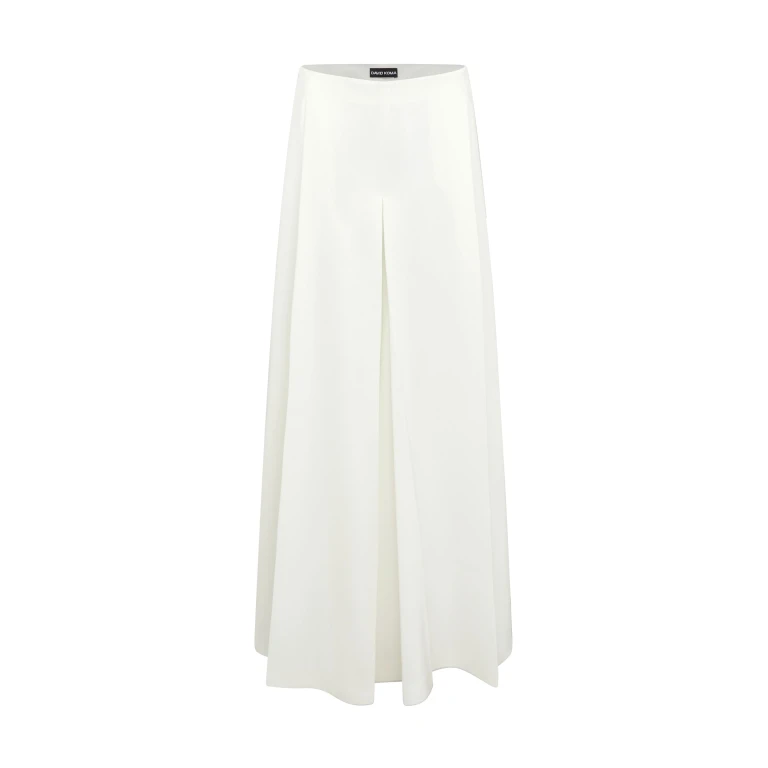 David Koma Wide Leg Flowy Trousers In White