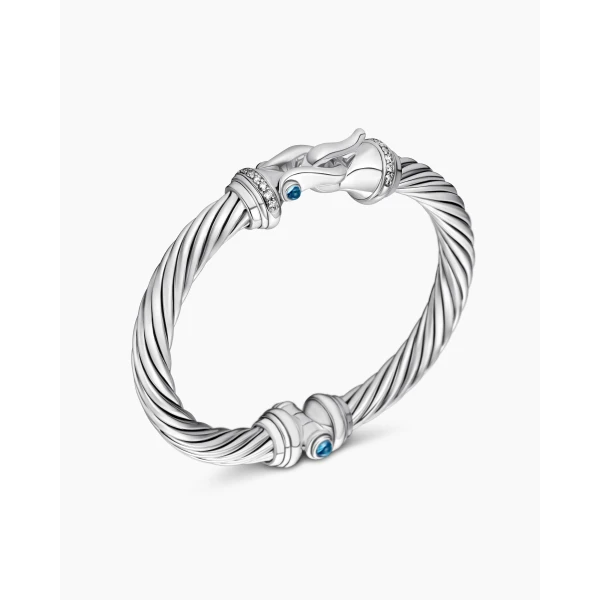 7mm Blue – worn on the wrist