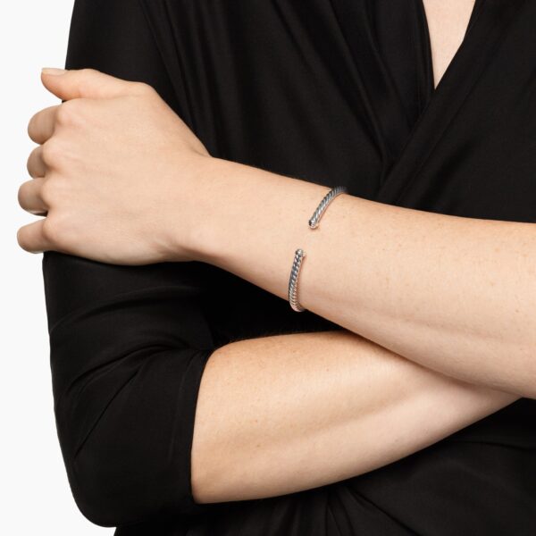David Yurman Cable Flex® Bracelet in Sterling Silver, 4mm, view 2