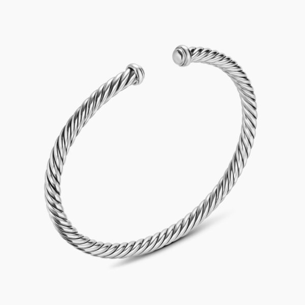 David Yurman Cable Flex® Bracelet in Sterling Silver, 4mm, view 3