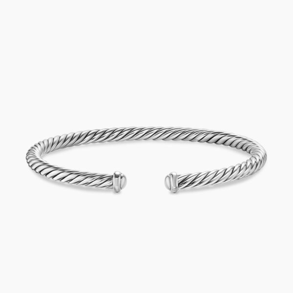 David Yurman Cable Flex® Bracelet in Sterling Silver, 4mm, view 4