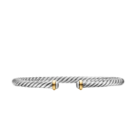 David Yurman Cable Flex® Bracelet in Sterling Silver with 14K Yellow Gold