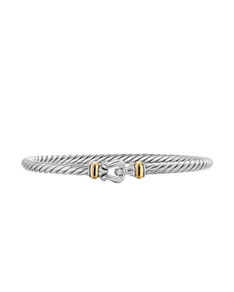 David Yurman Cable Flex® Buckle Bracelet in Sterling Silver with 14K Yellow Gold