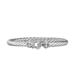 David Yurman Cable Flex® Buckle Bracelet in Sterling Silver with Diamonds