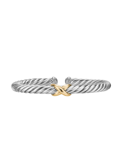 David Yurman Cable Flex® X Bracelet in Sterling Silver with 14K Yellow Gold