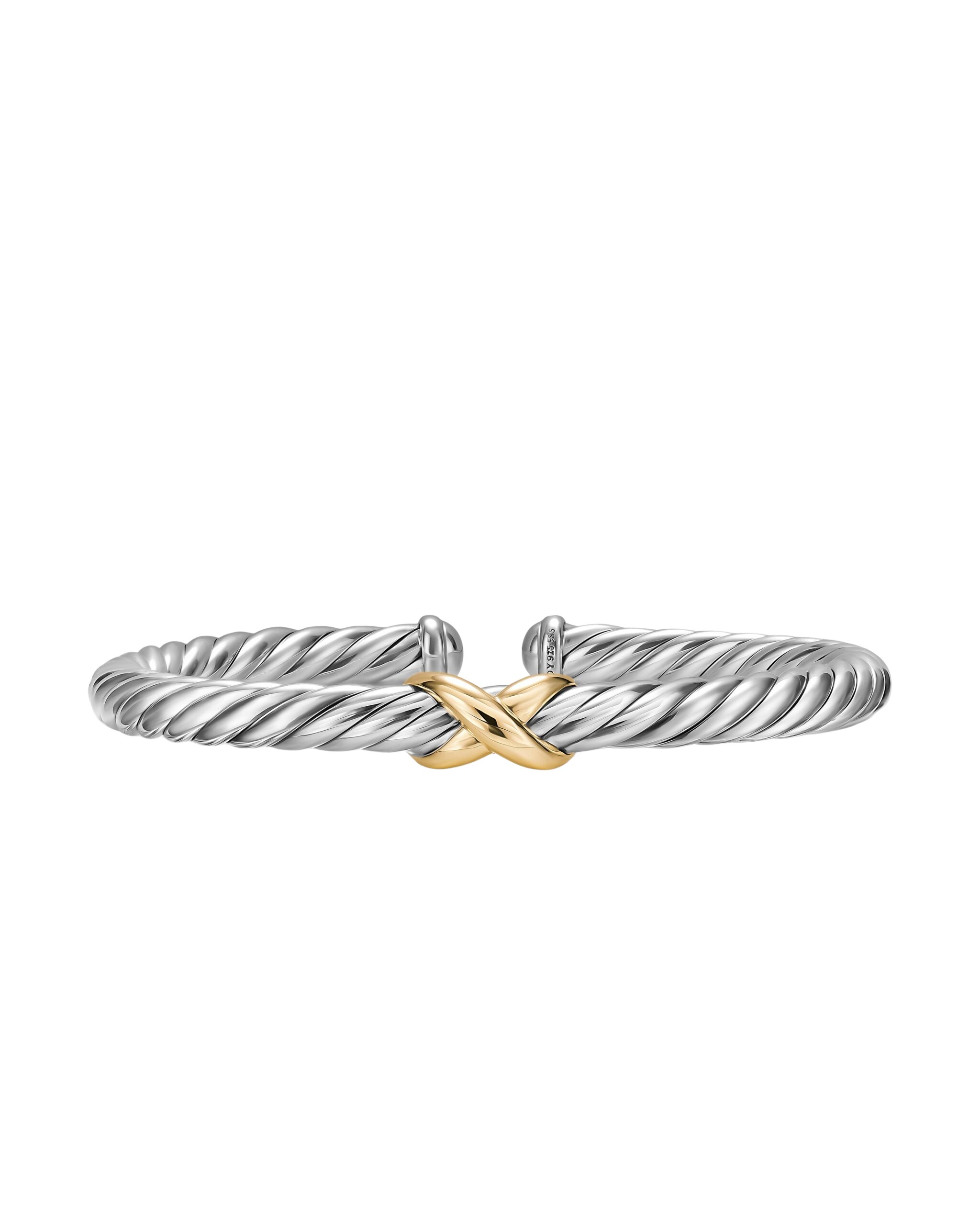 David-Yurman-Cable-Flex®-X-Bracelet-in-Sterling-Silver-with-14K-Yellow-Gold-6mm-coveti-scaled81262_nobg David Yurman Cable Flex® X Bracelet in Sterling Silver with 14K Yellow Gold